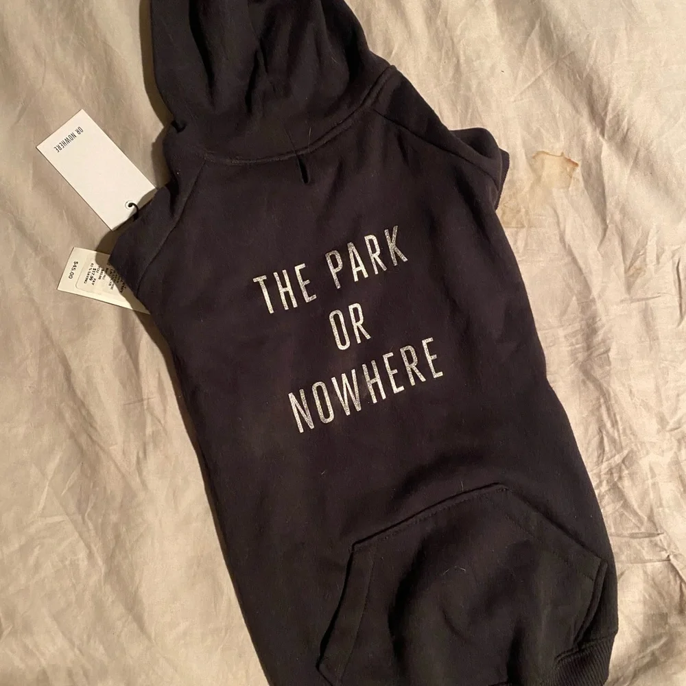 KNOWLITA Park or Nowhere Dog Hoodie NWT